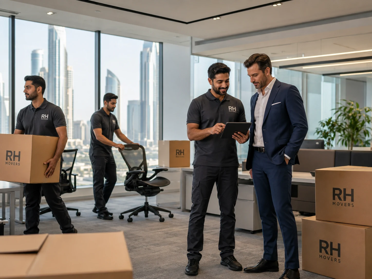 RH Movers office movers in Abu Dhabi